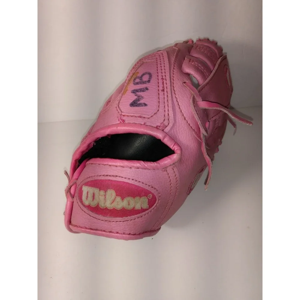Two WILSON Child's T-Ball/Baseball Gloves (10" / 10.5" RHT) | Pink - Picture 9 of 12